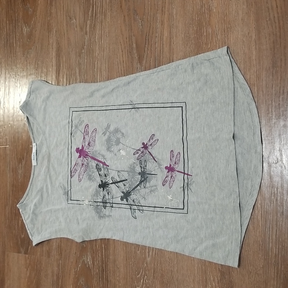 (XS) Ricki's Graphic Sleeveless Top Dragonfly Casual Girlhoodcore Comfortable
